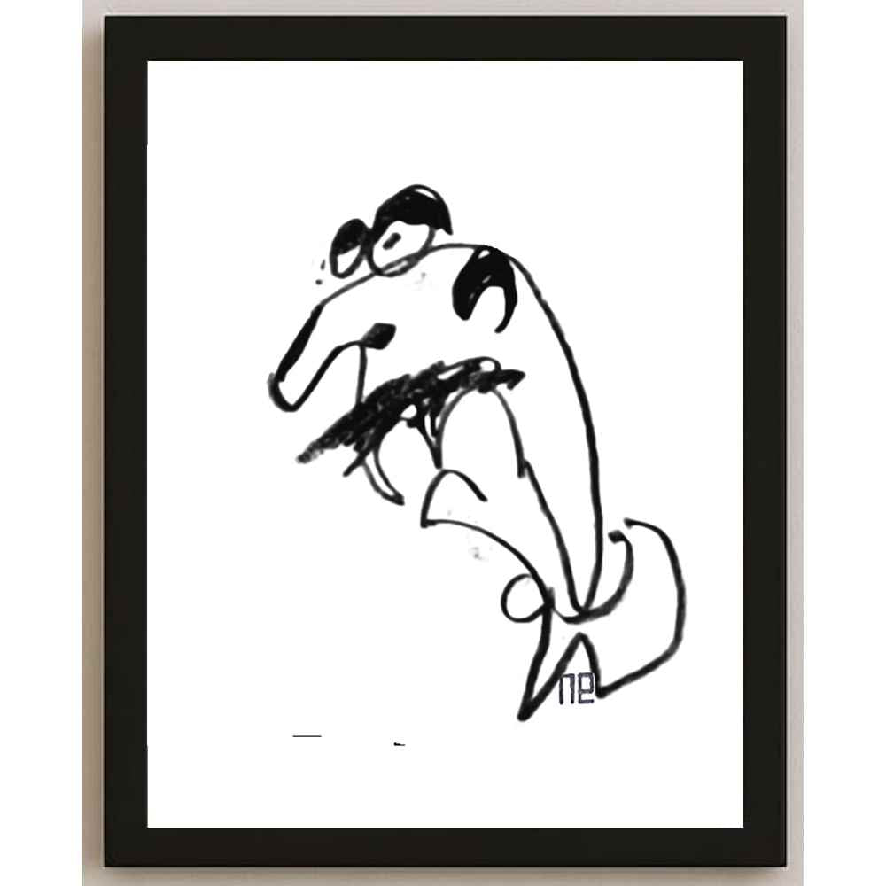 Nezih Danyal Tipler Kişiye Özel Sertifikalı Sınırlı Fine Art Karikatür Baskı NTP00493