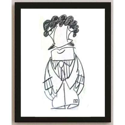Nezih Danyal Tipler Kişiye Özel Sertifikalı Sınırlı Fine Art Karikatür Baskı NTP00494