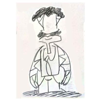 Nezih Danyal Tipler Kişiye Özel Sertifikalı Sınırlı Fine Art Karikatür Baskı NTP00495