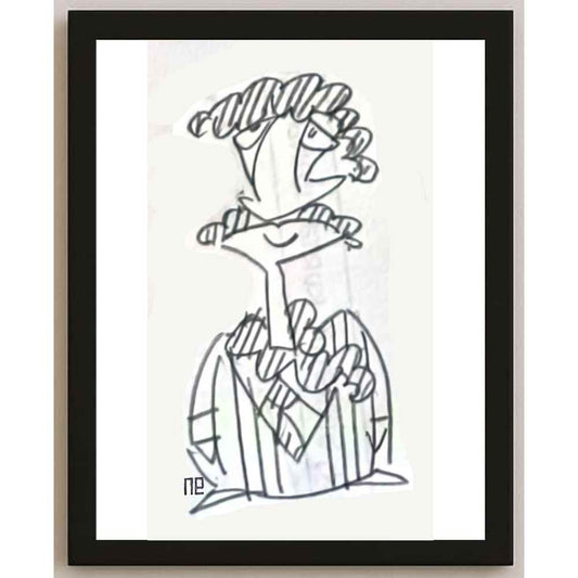 Nezih Danyal Tipler Kişiye Özel Sertifikalı Sınırlı Fine Art Karikatür Baskı NTP00496