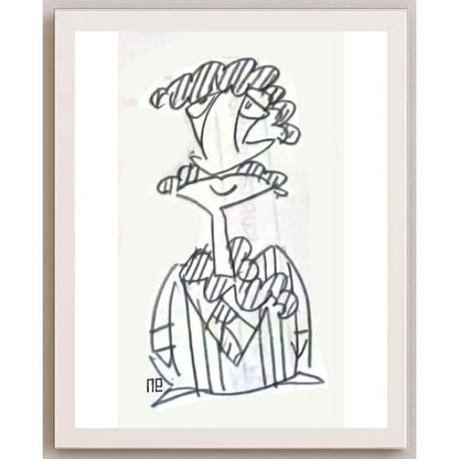 Nezih Danyal Tipler Kişiye Özel Sertifikalı Sınırlı Fine Art Karikatür Baskı NTP00496