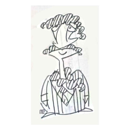 Nezih Danyal Tipler Kişiye Özel Sertifikalı Sınırlı Fine Art Karikatür Baskı NTP00496