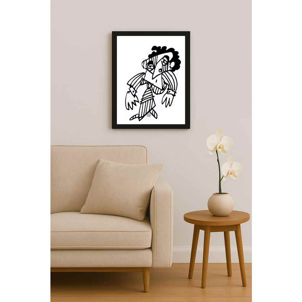 Nezih Danyal Tipler Kişiye Özel Sertifikalı Sınırlı Fine Art Karikatür Baskı NTP00497