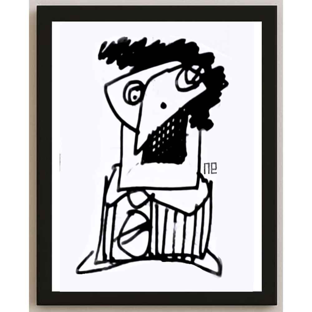Nezih Danyal Tipler Kişiye Özel Sertifikalı Sınırlı Fine Art Karikatür Baskı NTP00498