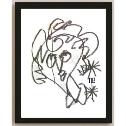 Nezih Danyal Tipler Kişiye Özel Sertifikalı Sınırlı Fine Art Karikatür Baskı NTP00499