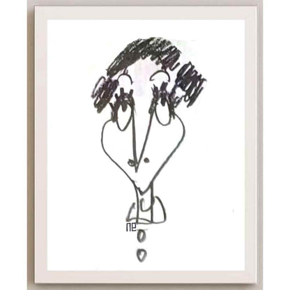 Nezih Danyal Tipler Kişiye Özel Sertifikalı Sınırlı Fine Art Karikatür Baskı NTP00500