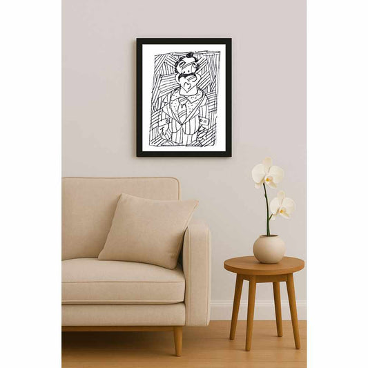 Nezih Danyal Tipler Kişiye Özel Sertifikalı Sınırlı Fine Art Karikatür Baskı NTP00878