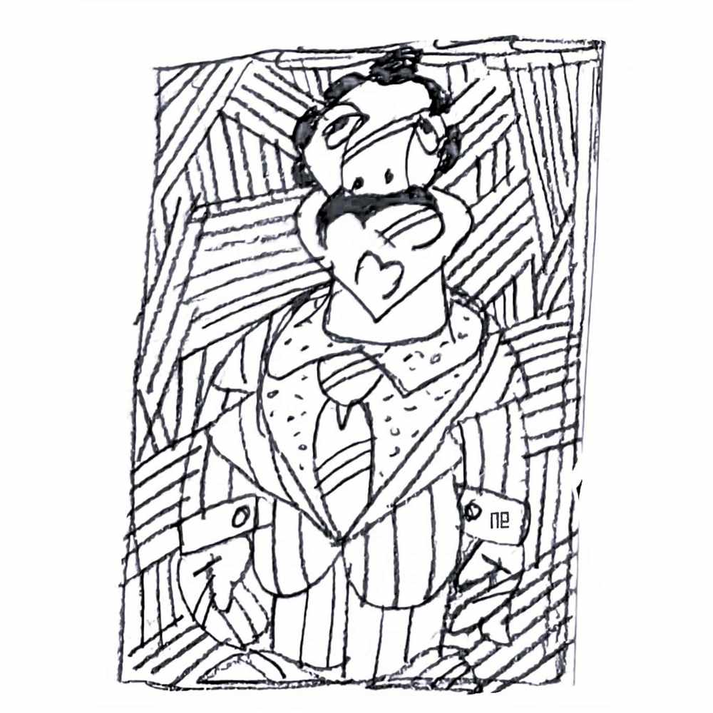 Nezih Danyal Tipler Kişiye Özel Sertifikalı Sınırlı Fine Art Karikatür Baskı NTP00878