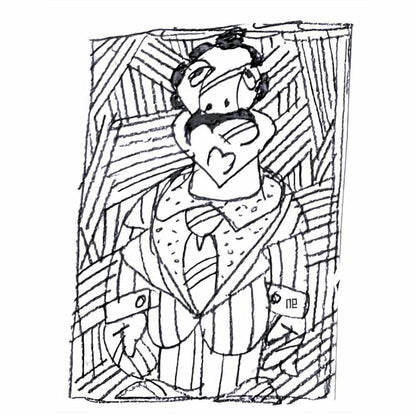 Nezih Danyal Tipler Kişiye Özel Sertifikalı Sınırlı Fine Art Karikatür Baskı NTP00878