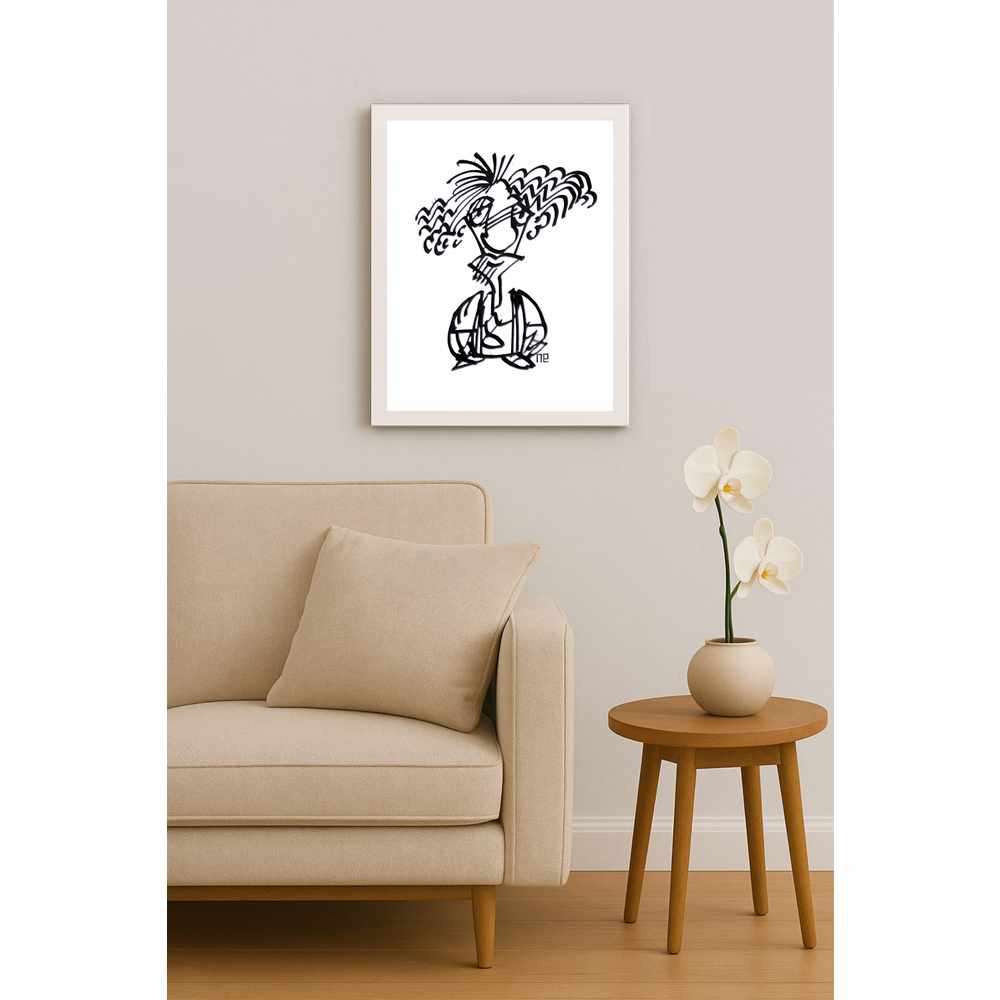 Nezih Danyal Tipler Kişiye Özel Sertifikalı Sınırlı Fine Art Karikatür Baskı NTP01003