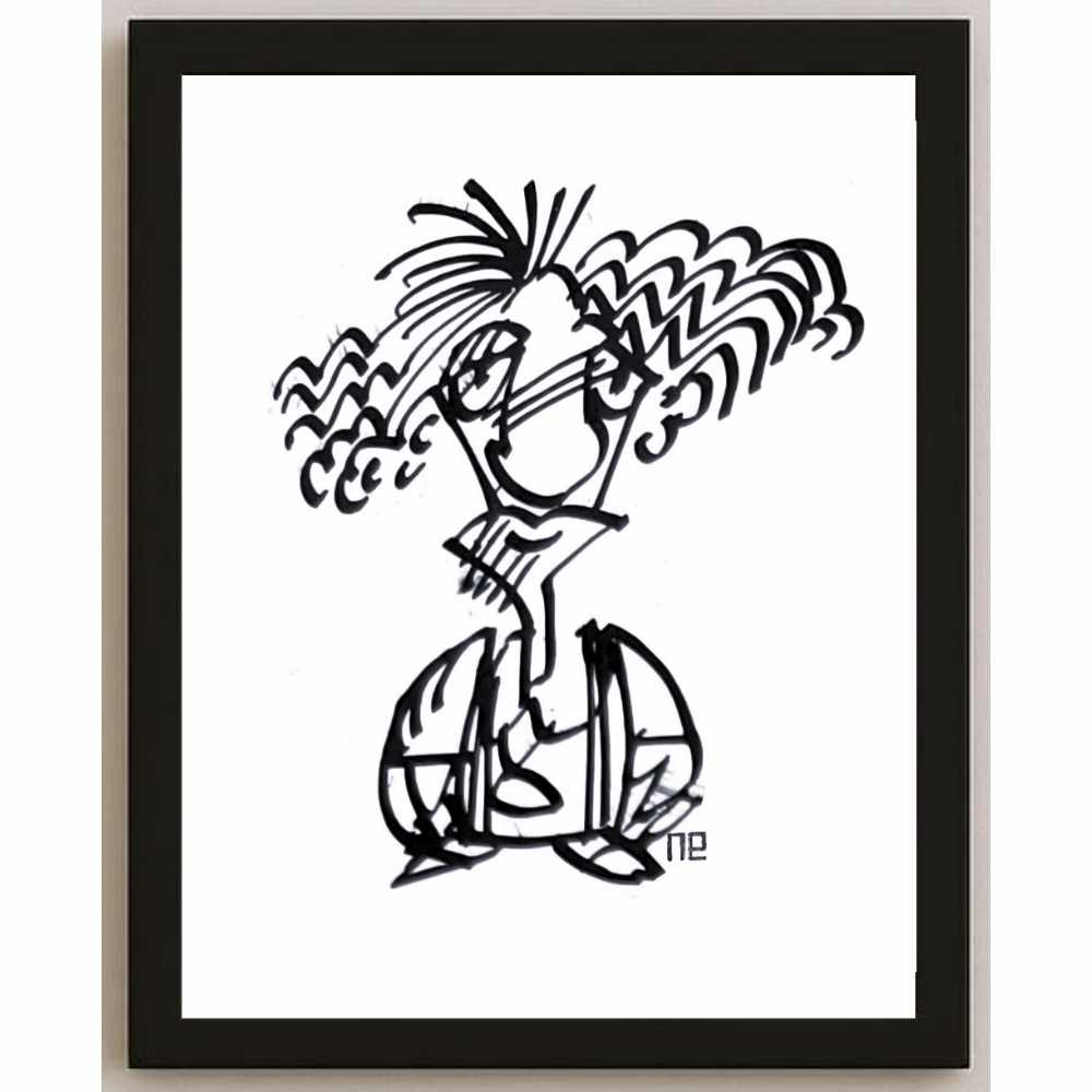 Nezih Danyal Tipler Kişiye Özel Sertifikalı Sınırlı Fine Art Karikatür Baskı NTP01003