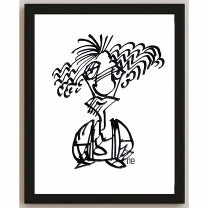 Nezih Danyal Tipler Kişiye Özel Sertifikalı Sınırlı Fine Art Karikatür Baskı NTP01003