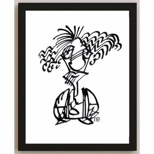 Nezih Danyal Tipler Kişiye Özel Sertifikalı Sınırlı Fine Art Karikatür Baskı NTP01003