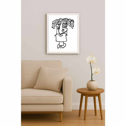 Nezih Danyal Tipler Kişiye Özel Sertifikalı Sınırlı Fine Art Karikatür Baskı NTP01015