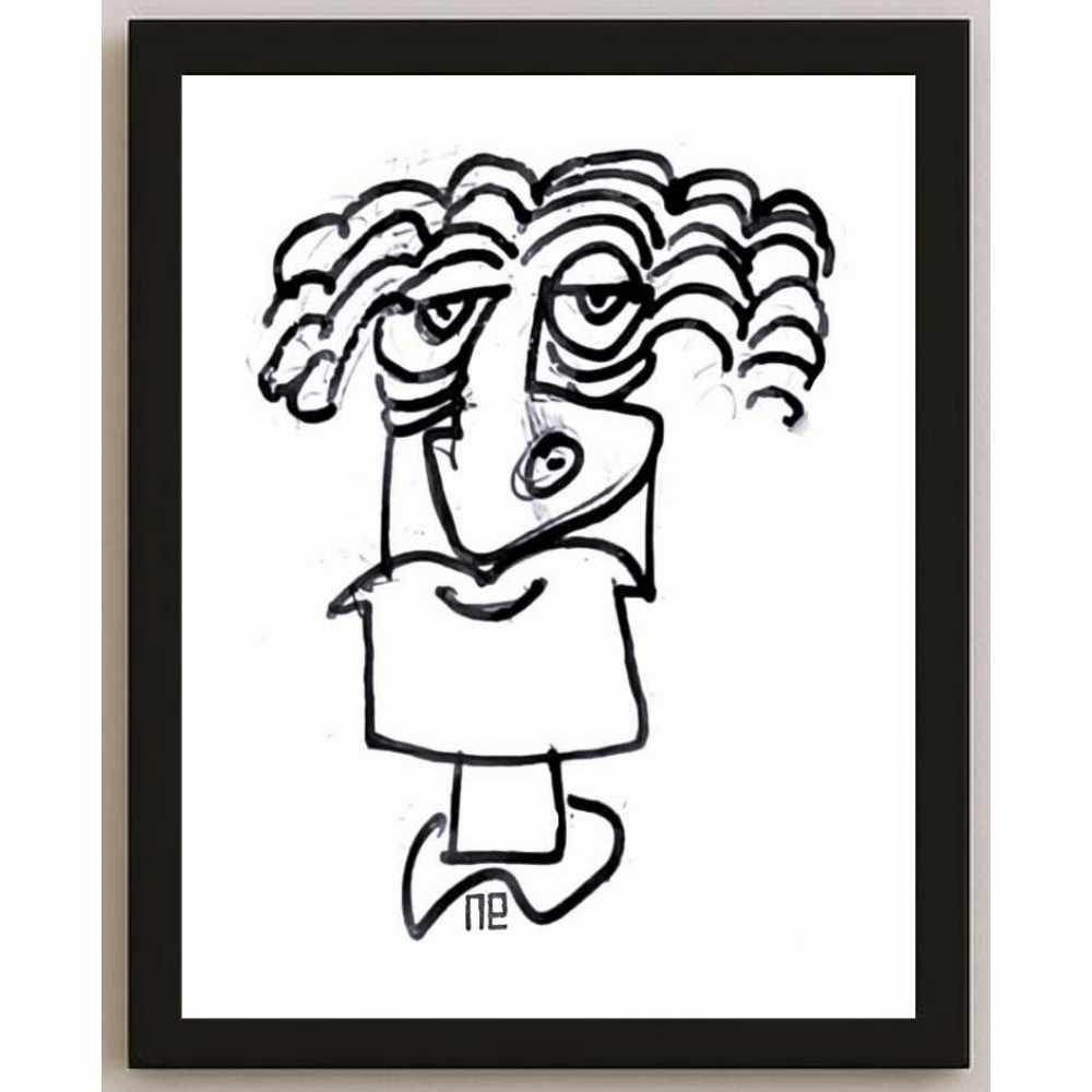 Nezih Danyal Tipler Kişiye Özel Sertifikalı Sınırlı Fine Art Karikatür Baskı NTP01015