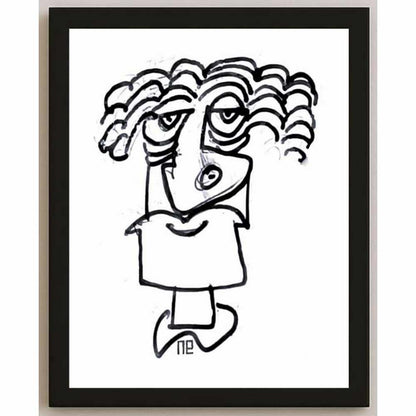 Nezih Danyal Tipler Kişiye Özel Sertifikalı Sınırlı Fine Art Karikatür Baskı NTP01015