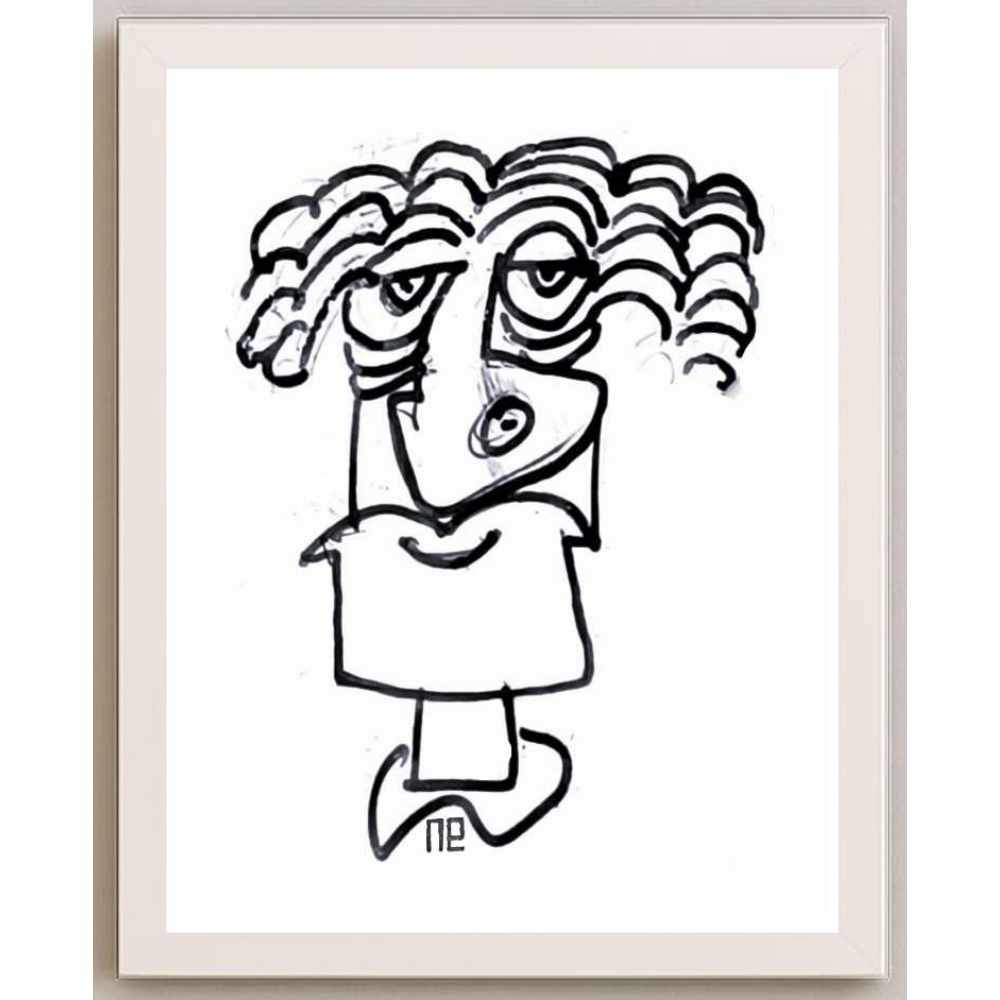 Nezih Danyal Tipler Kişiye Özel Sertifikalı Sınırlı Fine Art Karikatür Baskı NTP01015