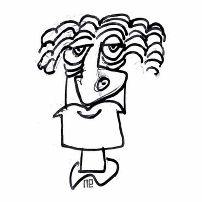 Nezih Danyal Tipler Kişiye Özel Sertifikalı Sınırlı Fine Art Karikatür Baskı NTP01015