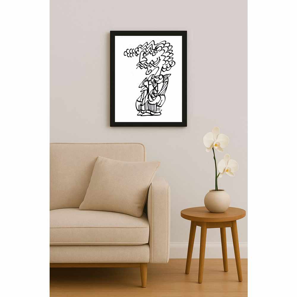 Nezih Danyal Tipler Kişiye Özel Sertifikalı Sınırlı Fine Art Karikatür Baskı NTP01038