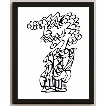 Nezih Danyal Tipler Kişiye Özel Sertifikalı Sınırlı Fine Art Karikatür Baskı NTP01038