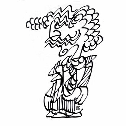 Nezih Danyal Tipler Kişiye Özel Sertifikalı Sınırlı Fine Art Karikatür Baskı NTP01038