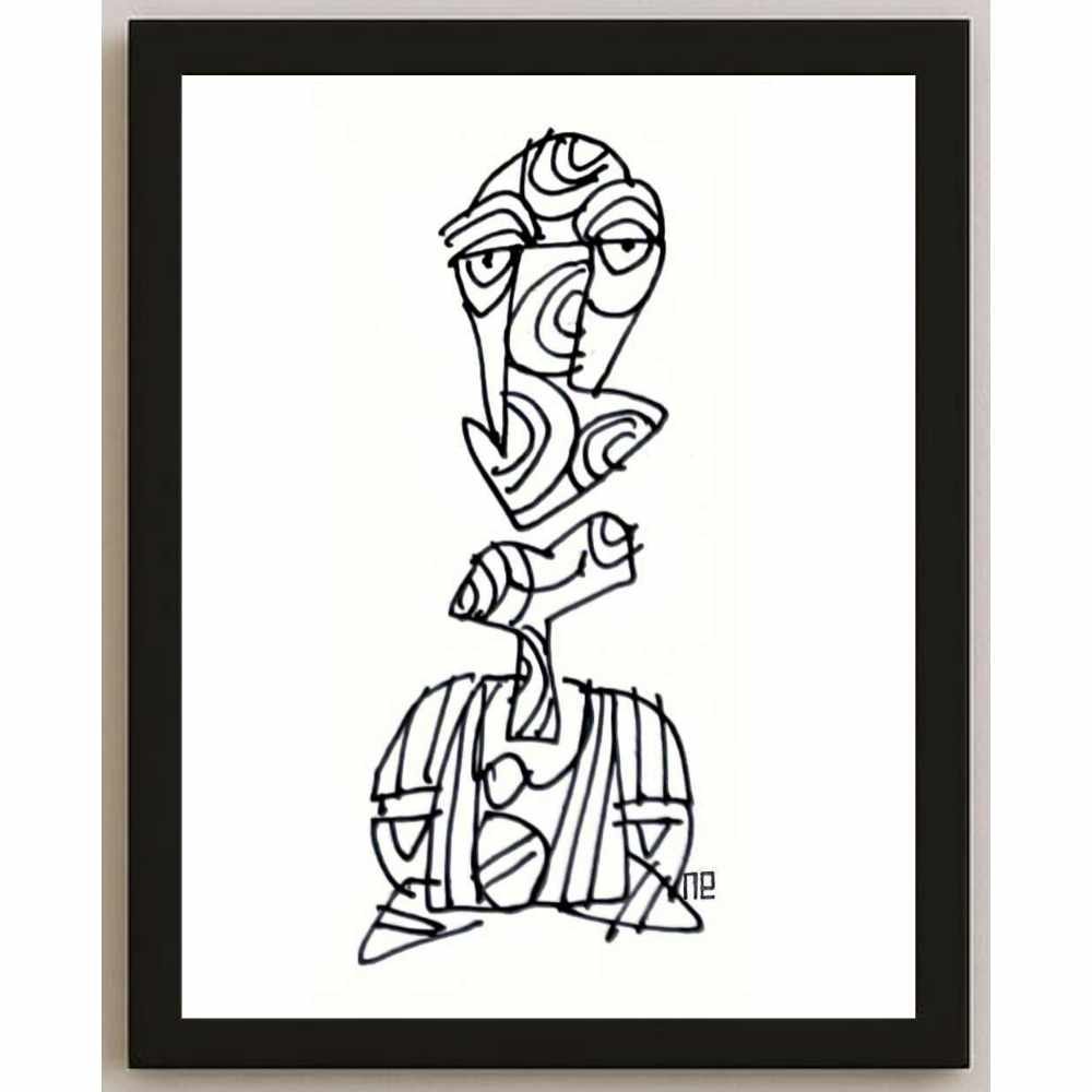 Nezih Danyal Tipler Kişiye Özel Sertifikalı Sınırlı Fine Art Karikatür Baskı NTP01068