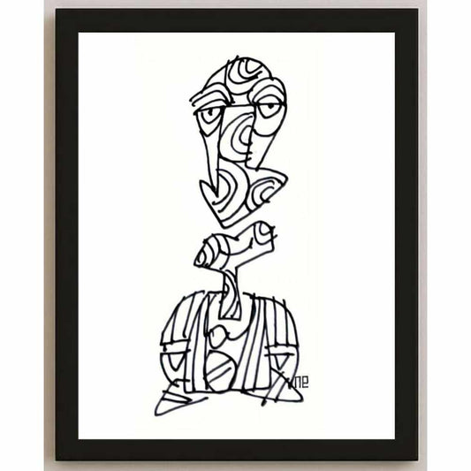 Nezih Danyal Tipler Kişiye Özel Sertifikalı Sınırlı Fine Art Karikatür Baskı NTP01068