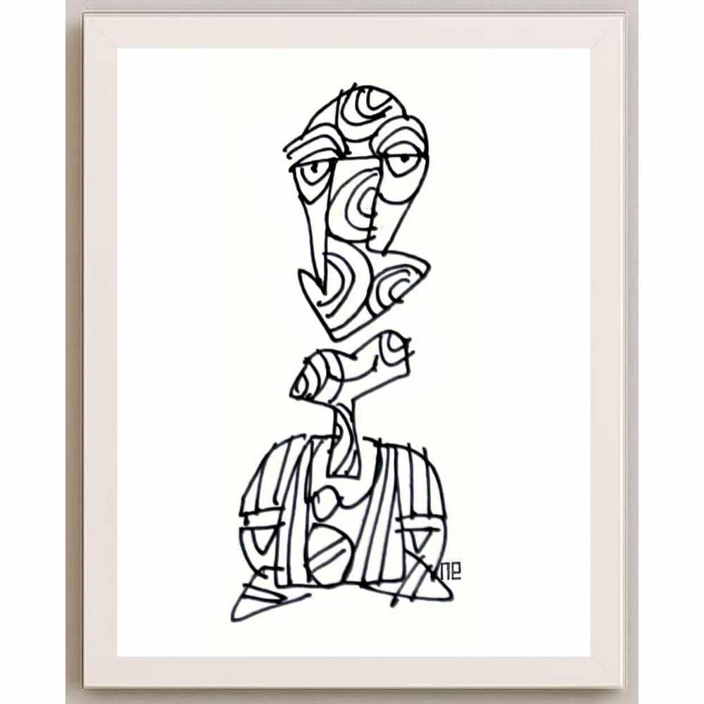 Nezih Danyal Tipler Kişiye Özel Sertifikalı Sınırlı Fine Art Karikatür Baskı NTP01068