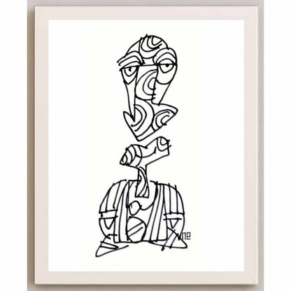 Nezih Danyal Tipler Kişiye Özel Sertifikalı Sınırlı Fine Art Karikatür Baskı NTP01068