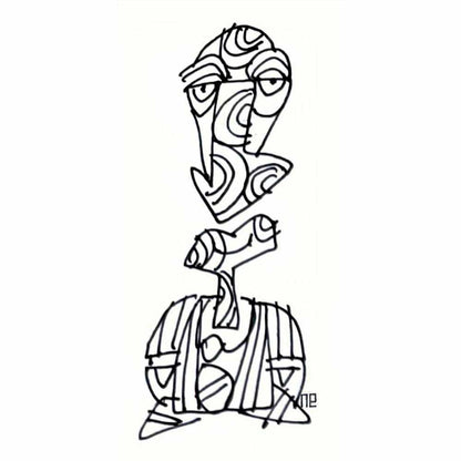 Nezih Danyal Tipler Kişiye Özel Sertifikalı Sınırlı Fine Art Karikatür Baskı NTP01068