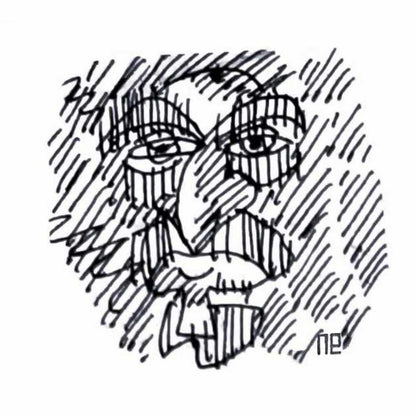 Nezih Danyal Tipler Kişiye Özel Sertifikalı Sınırlı Fine Art Karikatür Baskı NTP01098