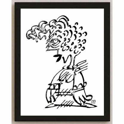 Nezih Danyal Tipler Kişiye Özel Sertifikalı Sınırlı Fine Art Karikatür Baskı NTP01137