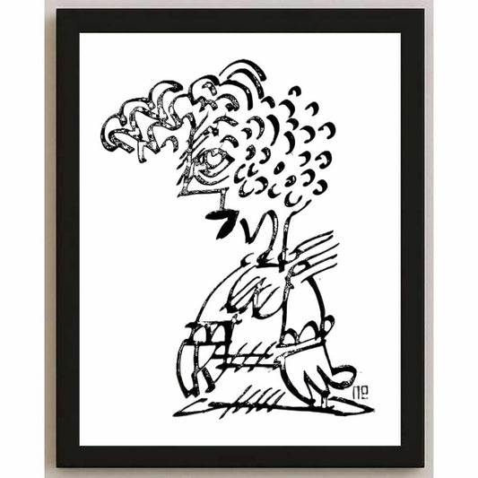 Nezih Danyal Tipler Kişiye Özel Sertifikalı Sınırlı Fine Art Karikatür Baskı NTP01137