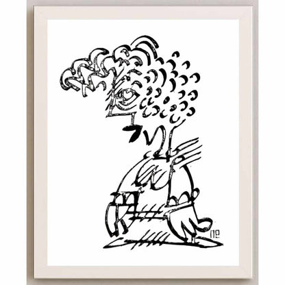 Nezih Danyal Tipler Kişiye Özel Sertifikalı Sınırlı Fine Art Karikatür Baskı NTP01137