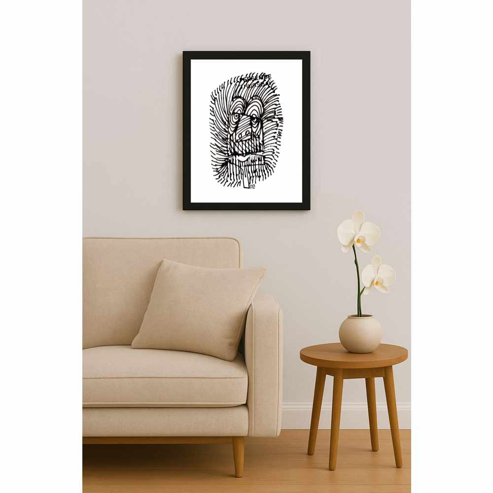 Nezih Danyal Tipler Kişiye Özel Sertifikalı Sınırlı Fine Art Karikatür Baskı NTP01238