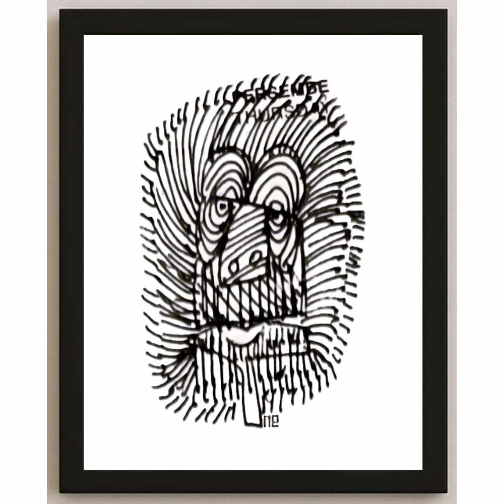 Nezih Danyal Tipler Kişiye Özel Sertifikalı Sınırlı Fine Art Karikatür Baskı NTP01238