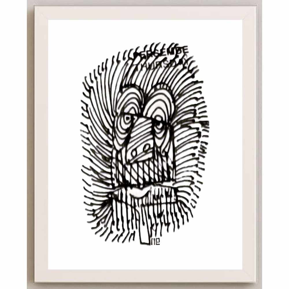 Nezih Danyal Tipler Kişiye Özel Sertifikalı Sınırlı Fine Art Karikatür Baskı NTP01238