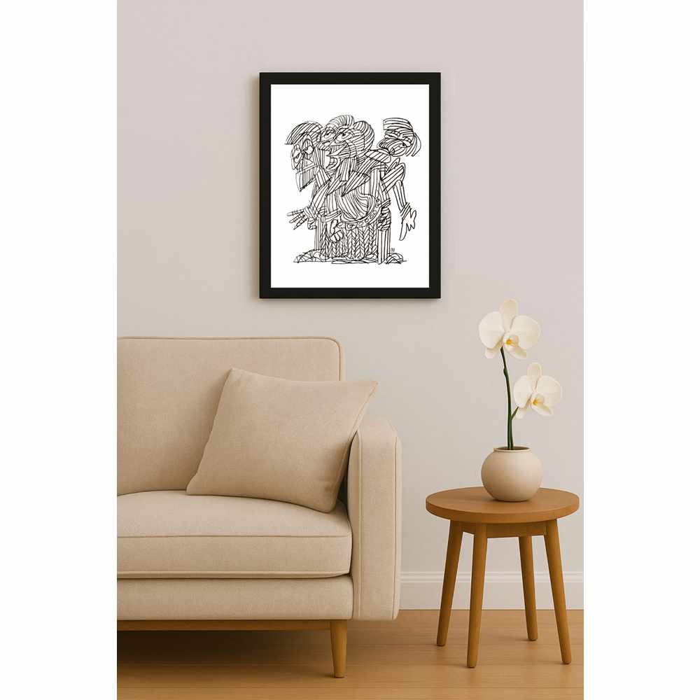 Nezih Danyal Tipler Kişiye Özel Sertifikalı Sınırlı Fine Art Karikatür Baskı NTP01744