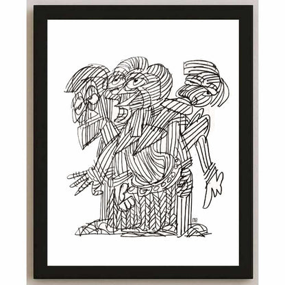 Nezih Danyal Tipler Kişiye Özel Sertifikalı Sınırlı Fine Art Karikatür Baskı NTP01744