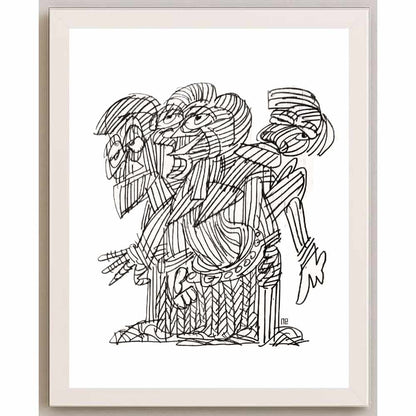 Nezih Danyal Tipler Kişiye Özel Sertifikalı Sınırlı Fine Art Karikatür Baskı NTP01744