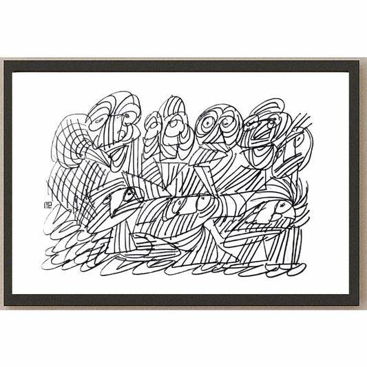 Nezih Danyal Tipler Kişiye Özel Sertifikalı Sınırlı Fine Art Karikatür Baskı NTP01748